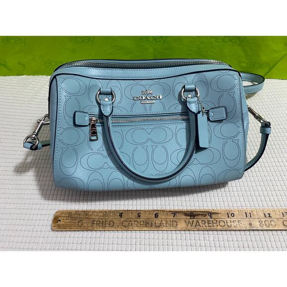 Coach 2Way Shoulder Bag Leather Green Authentic G02172377